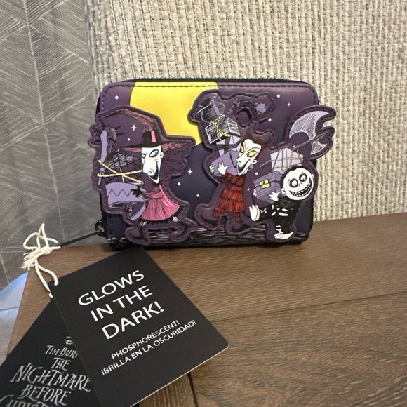 Loungefly Disney Nightmare Before Christmas GID Lock Shock & Barrel HT Wallet - Picture 1 of 6